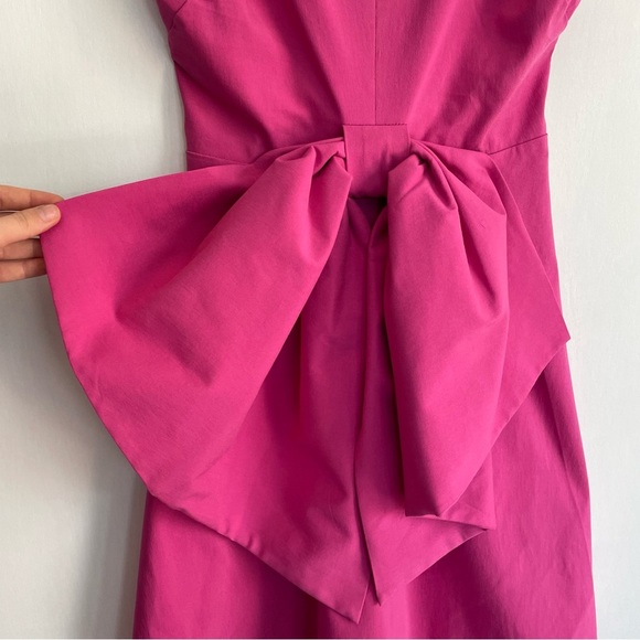 One33 Social Magenta Pink Bow Mini Dress Sleeveless Spaghetti Strap Party 00 - Picture 4 of 13
